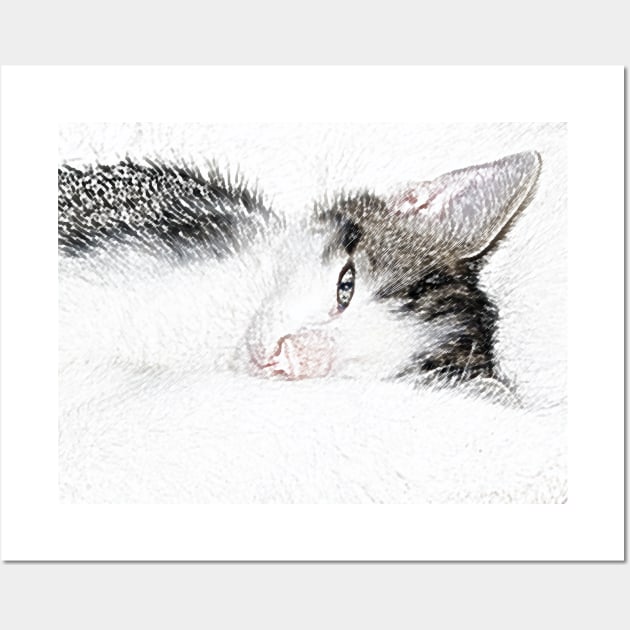 Kitten Cloud Pencil Wall Art by Viking Visual - Lori Svensen